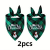 Christmas Triangle Dog Bandana Scarf with Adjustable Fit