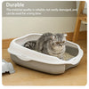 Halboffene Katzentoilette mit Spritzschutz
