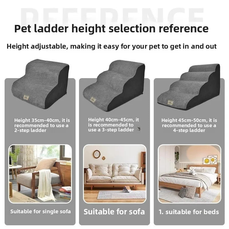 Detachable Washable Pet Stairs for Bed & Sofa