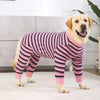 Striped Four-Leg Dog Pajama Jumpsuit