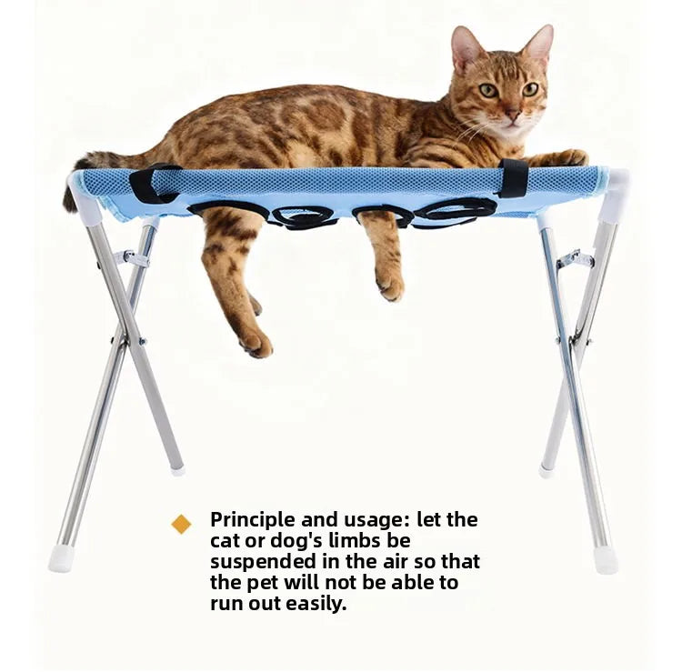Pet Grooming Hammock with Stand – Anti-Bite Restraint for Dogs & Cats