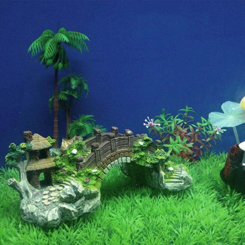 Artificial Bridge Aquarium Decor - Resin Landscape Ornament