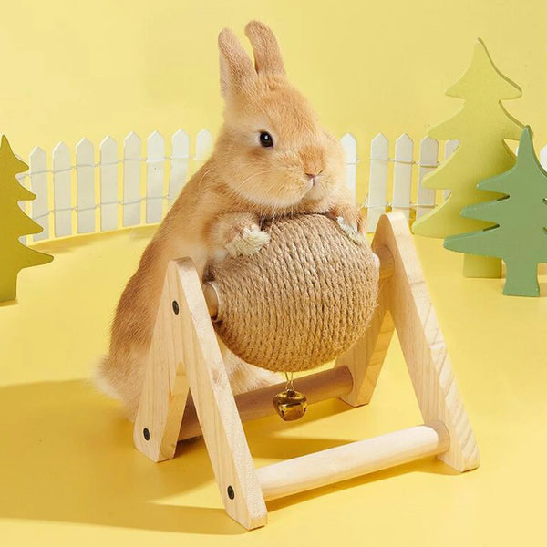 Jouet Puzzle en Bois Interactif avec Balle de Sisal