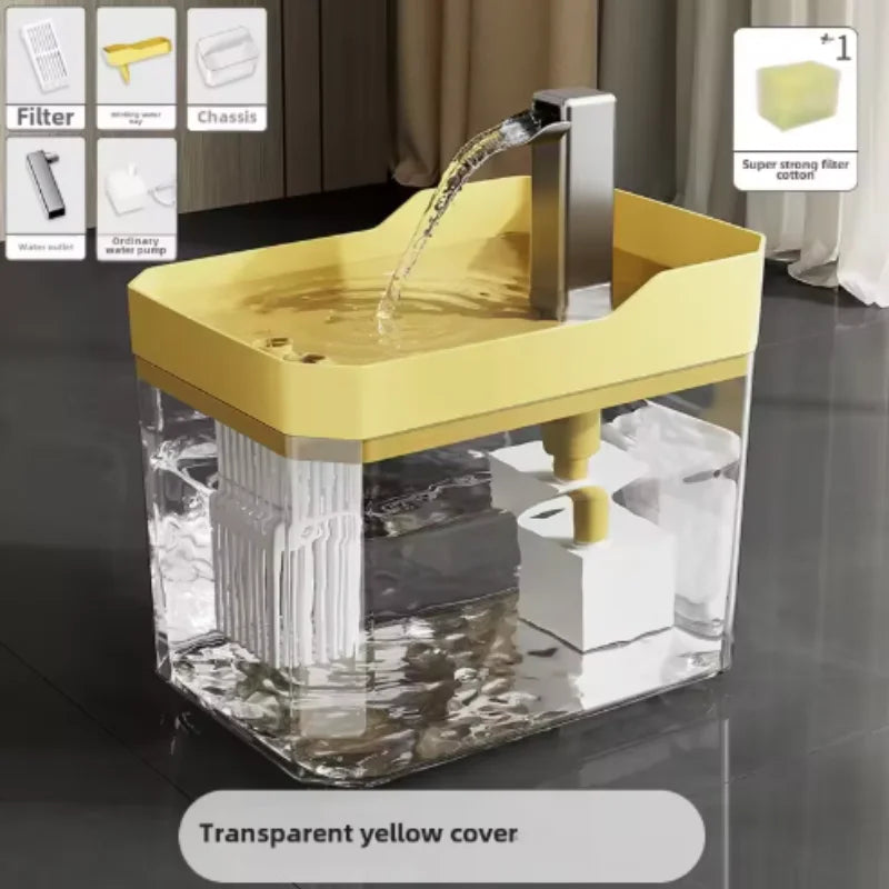 USB Cat Water Fountain with Auto Filter and Recirculating Pump