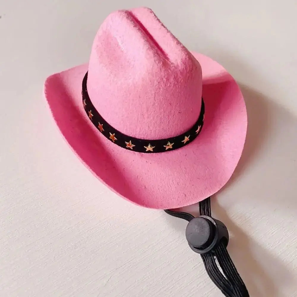 Adjustable Pet Cowboy Hat for Small Dogs and Cats