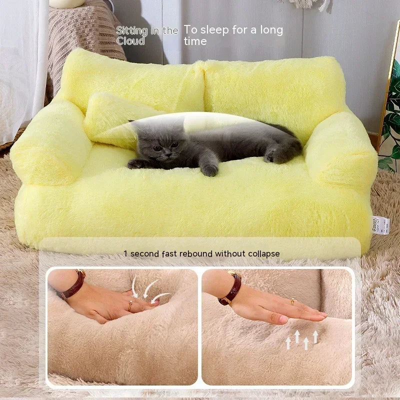 Machine Washable Cat Sofa Bed with Removable Cover