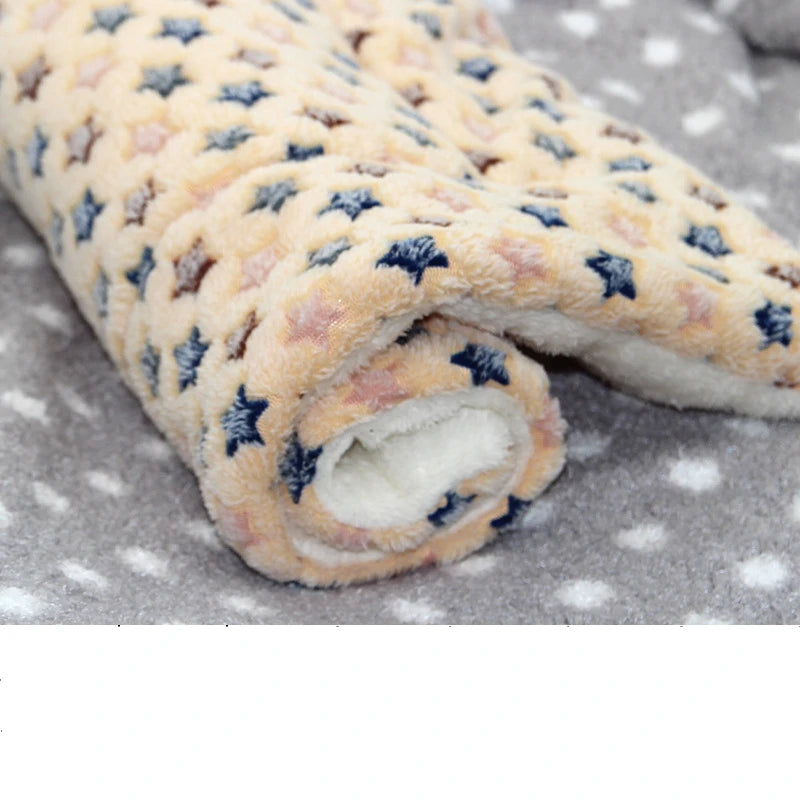 Cozy Flannel Pet Sleeping Mat for Dogs and Cats