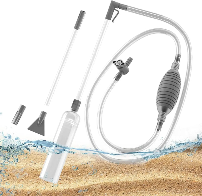 Siphon Manuel pour Aquarium avec Buse Nettoyante pour Graviers