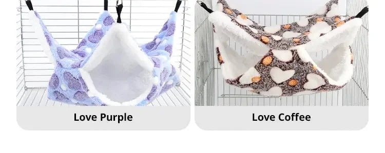 Cozy Plush Pet Hammock for Small Animals