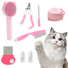 Complete Pet Grooming Kit with Nail Clipper and Detangling Brush
