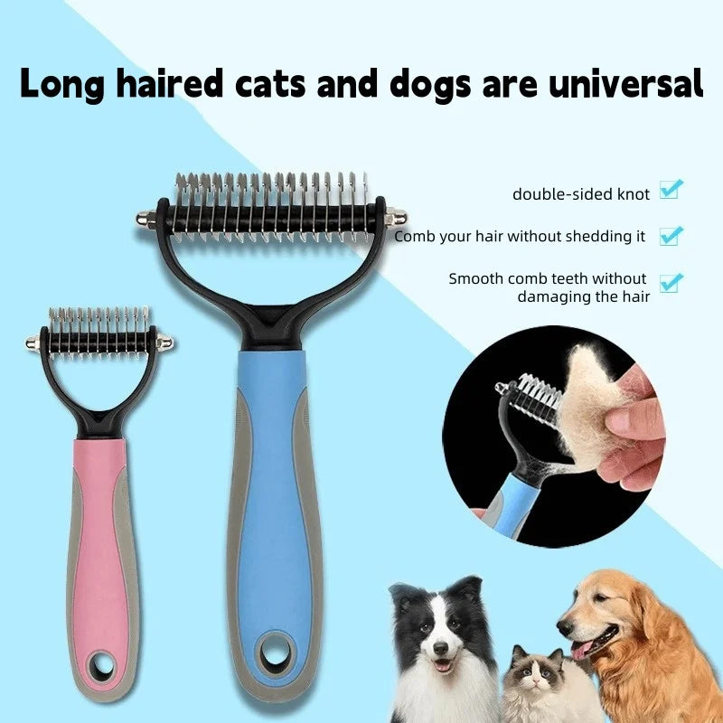 Double-Sided Stainless Steel Pet Grooming Comb