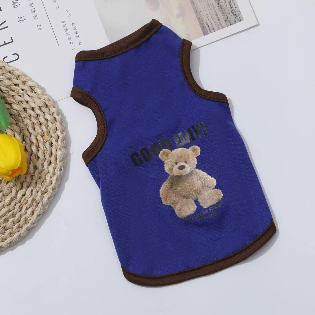 Cute Cartoon Bear Pet T-Shirt for Small and Medium Dogs