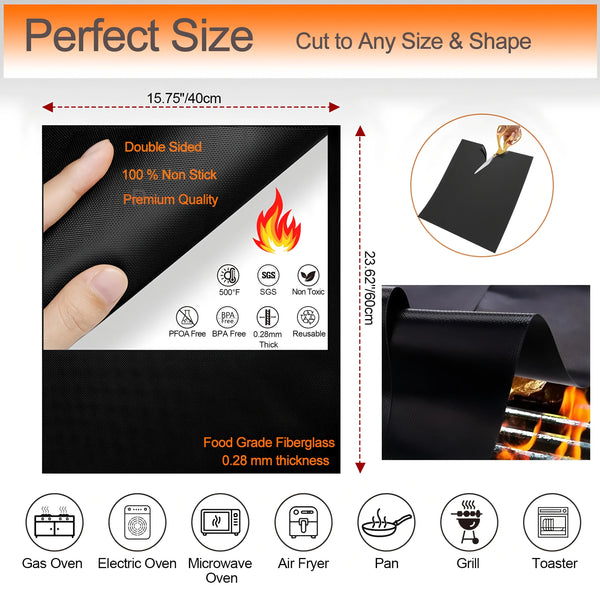 Reusable Non-Stick Oven and Grill Liners