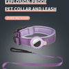 A purple explosion-proof pet collar and leash set shown against a dark background.