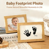 Wooden Baby Handprint & Pet Paw Print Keepsake Frame with Imprint Kit