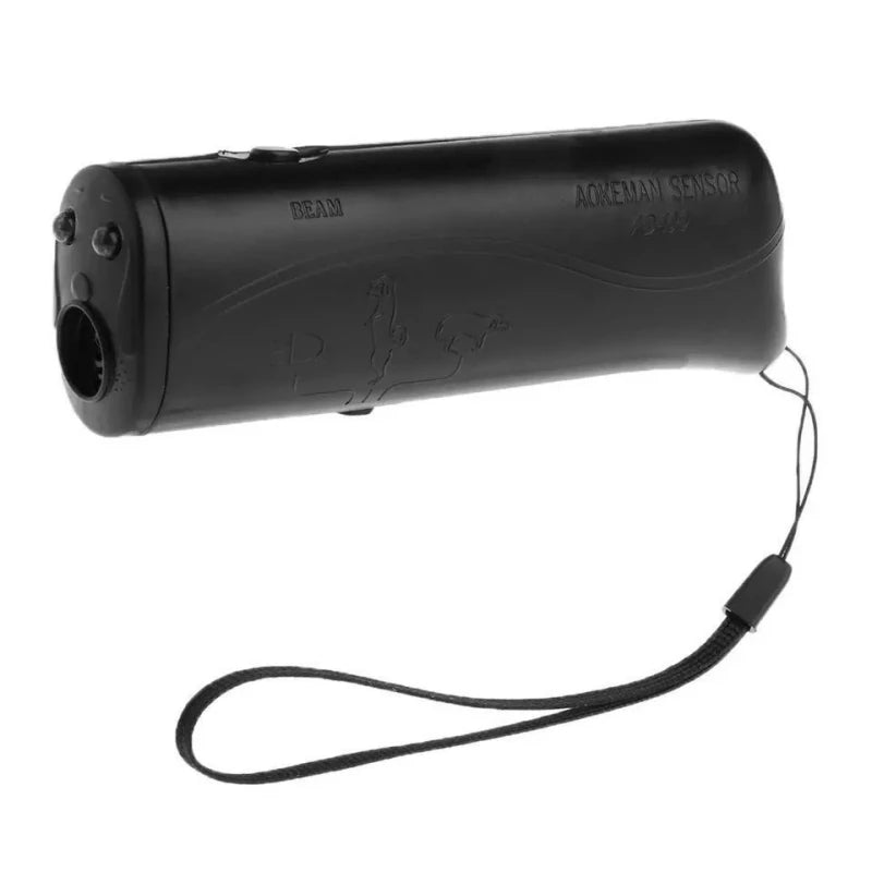 Entraîneur pour chien ultrasonique et lampe torche noire avec câble flexible.