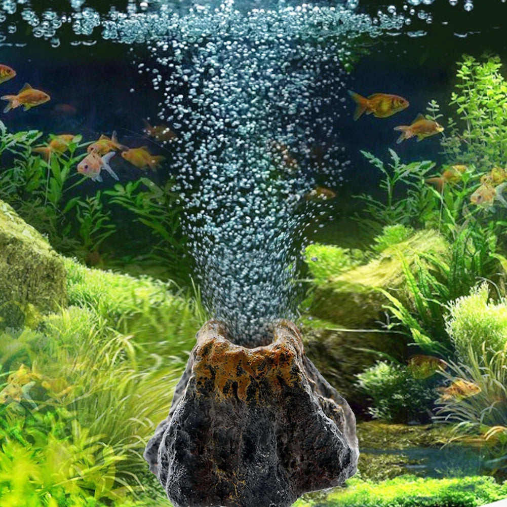 Volcano Bubble Stone Aquarium Decor with Air Stone
