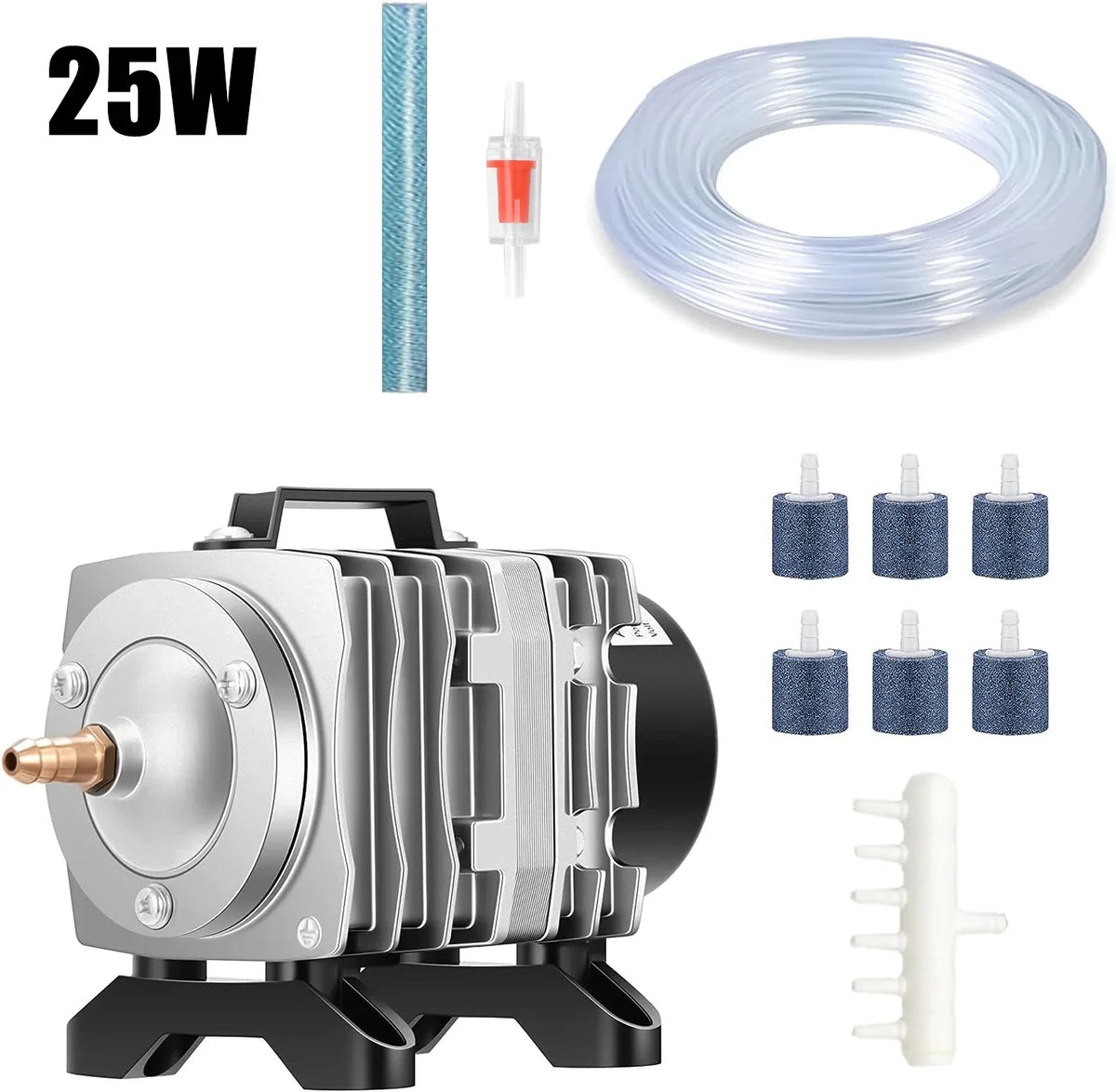 High-Output Aquarium Air Pump with 6-Way Splitter