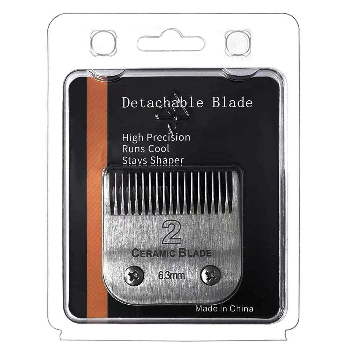 Detachable blade for a pet clipper, featuring a high-precision ceramic blade with a 6.3mm size.