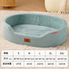 Light blue dog house bed for medium dogs with detachable cushion and various size options