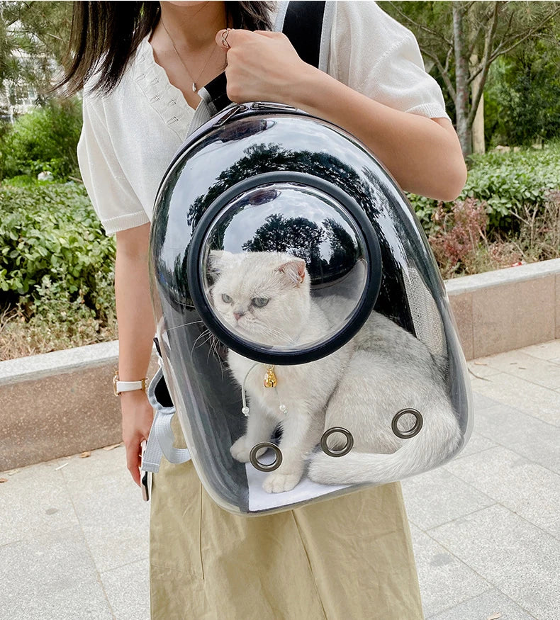 Pet Carrier Backpack with Transparent Viewing Window