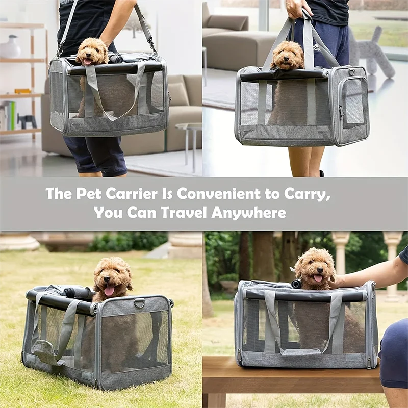 Breathable Mesh Cat & Small Dog Travel Carrier Bag