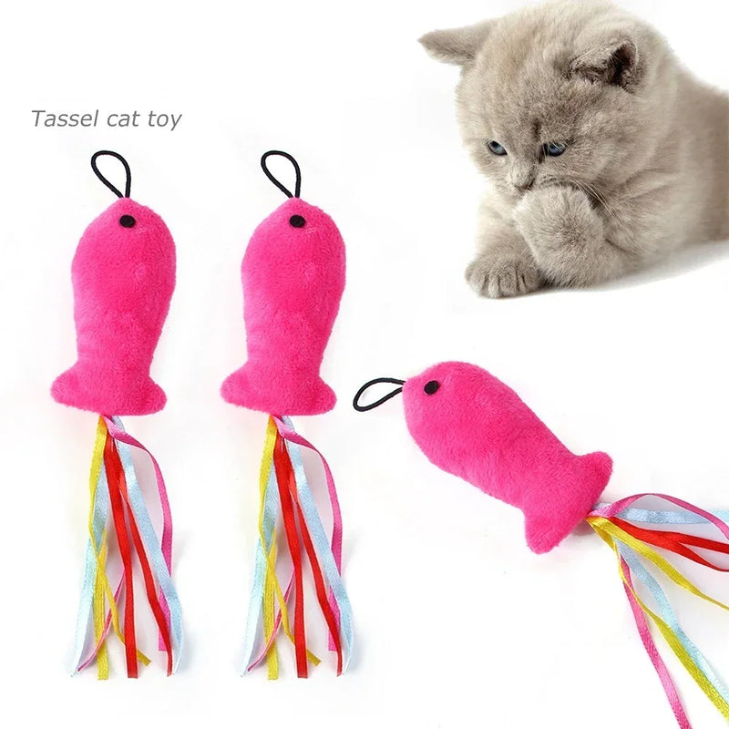Interactive Cat Feather Toy with Bell