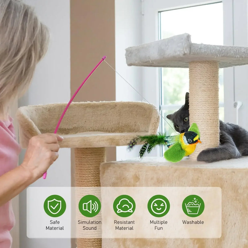 Interaktives Zwitscherndes Vogel-Spielzeug für Katzen