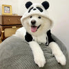 Panda Design Hooded Fleece Dog Coat – Warm Winter Jumpsuit for Small & Medium Breeds