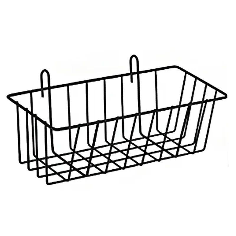 Schwarzer Metall-Heu-Futterregal für kleine Haustiere.