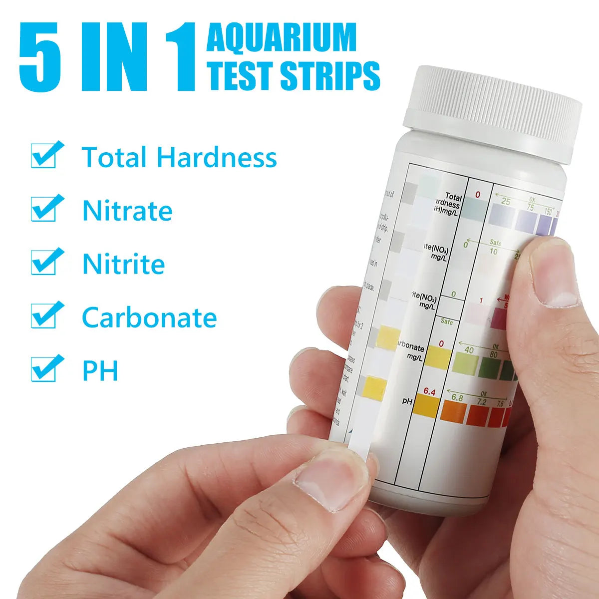 7-in-1 Aquarium Water Test Strips (100 Count)