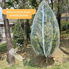 Extra-thick garden netting with a zipper and drawstring protecting a tree from pests.