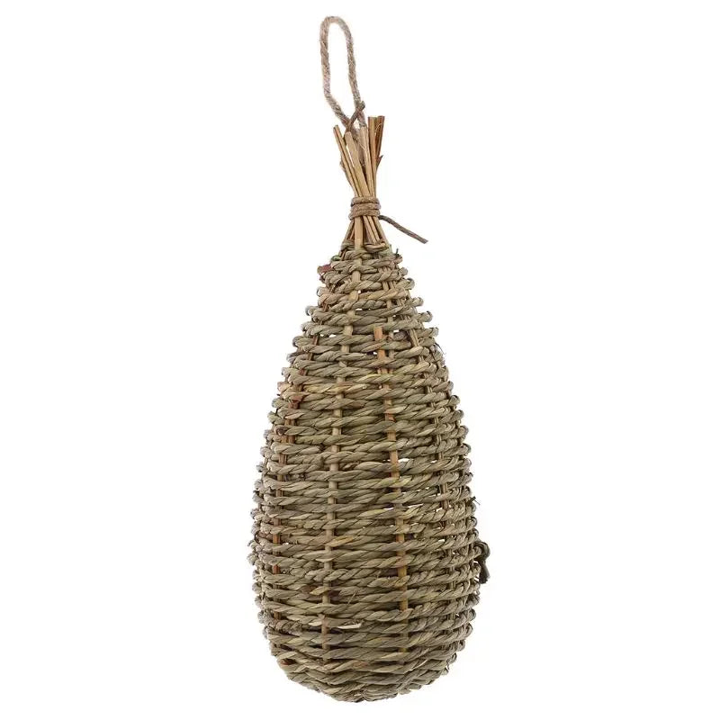 Handwoven Natural Grass Hanging Bird Nest for Small Birds