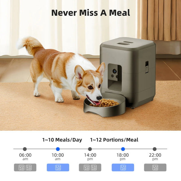 2L Automatic Pet Feeder with Wi-Fi Camera