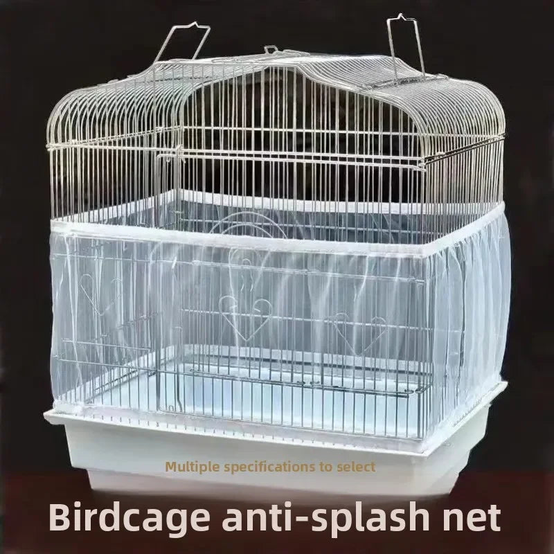 Stretchy Mesh Bird Cage Cover – Seed & Feather Catcher