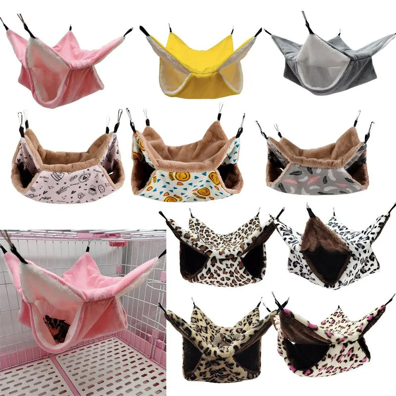 أرجوحة مخمل دافئ للحيوانات الأليفة الصغيرة