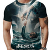 Faith-Inspired Graphic Crew Neck Tee for Men
