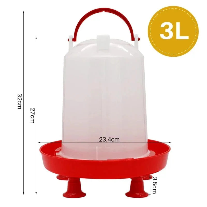 Automatic Poultry Waterer & Feeder 1.5kg / 3L with Footrest