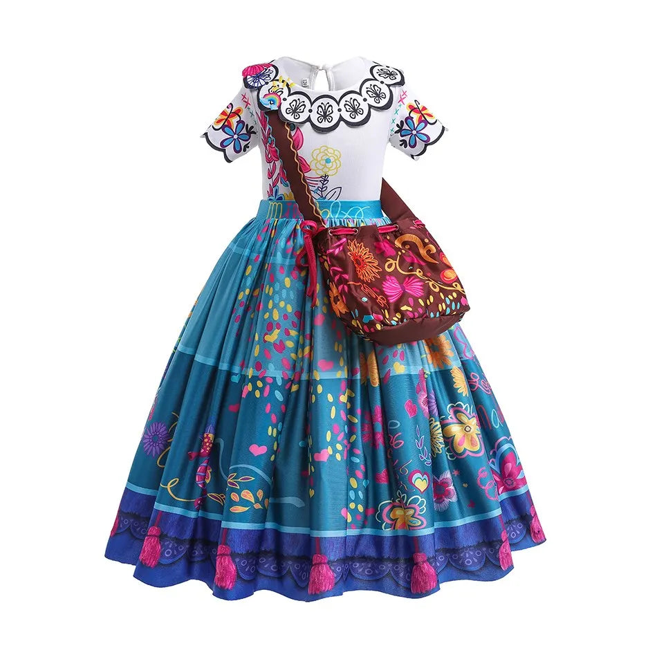 Floral Print Princess Dress for Girls, Inspired by Mirabel