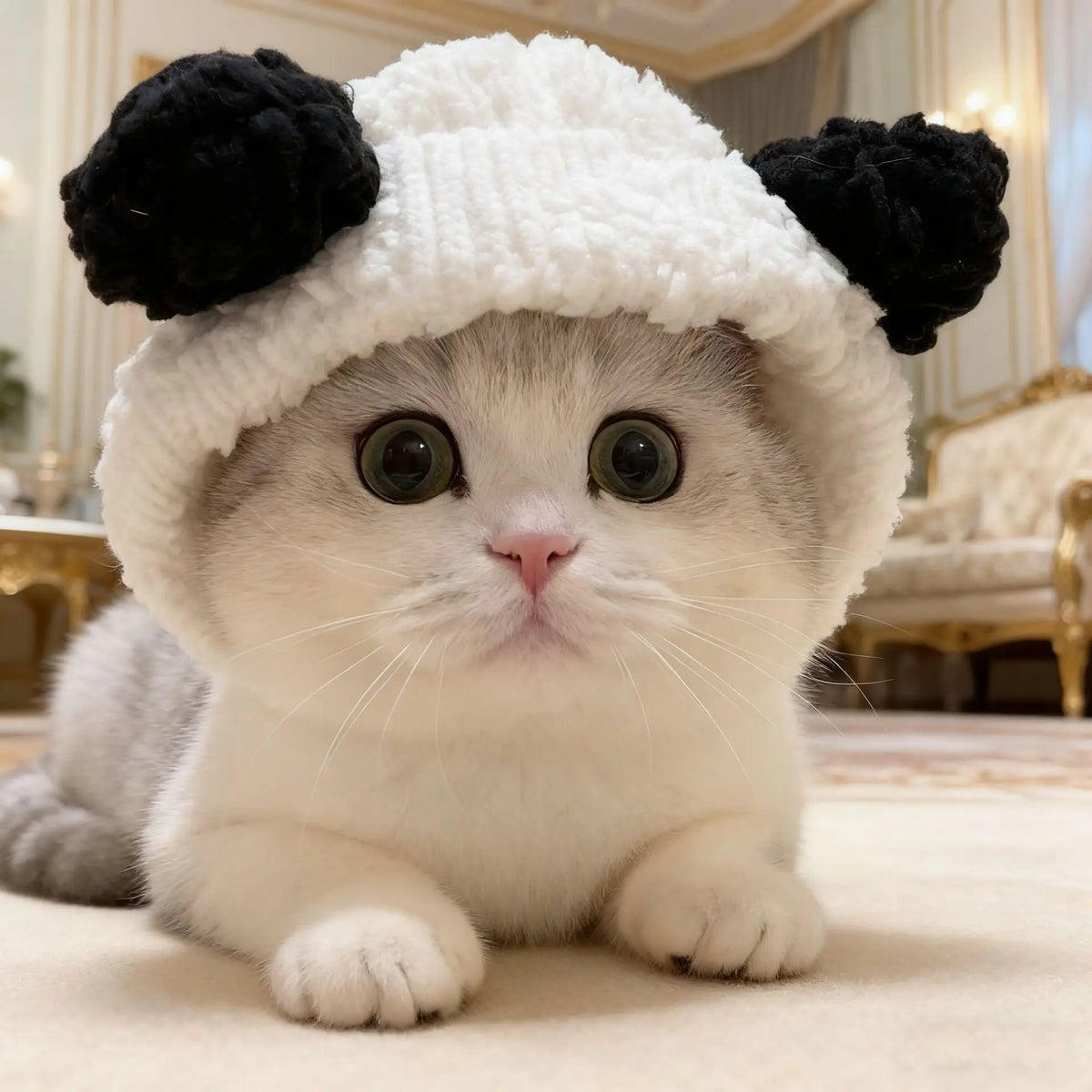 Adorable Bear Plush Pet Headwear for Cats and Small Dogs