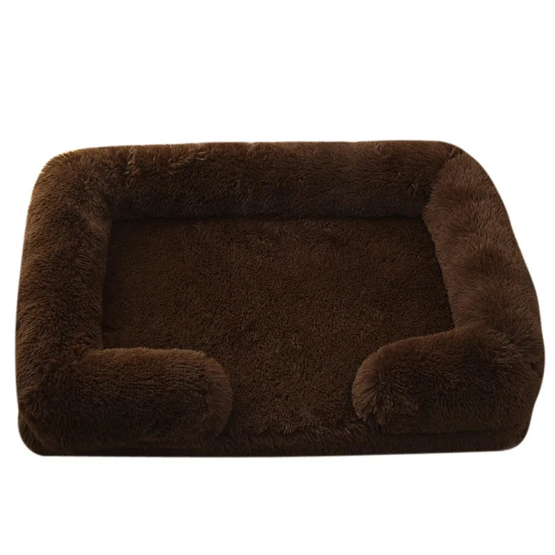 Large Dog Bed with Plush Cover and Removable Pad