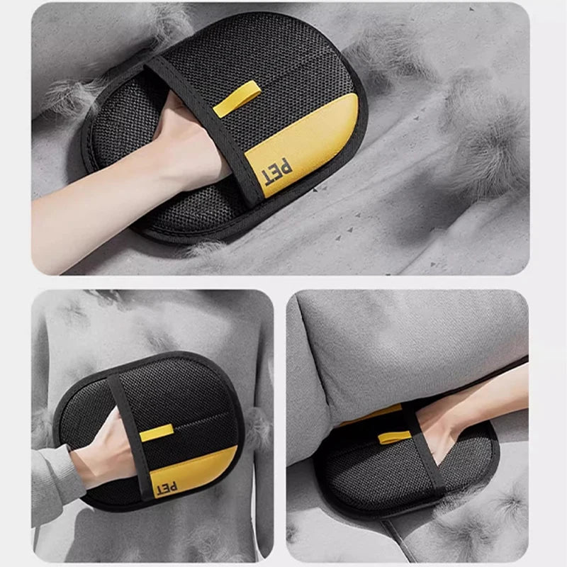 Double-Sided Pet Hair Removal and Grooming Gloves