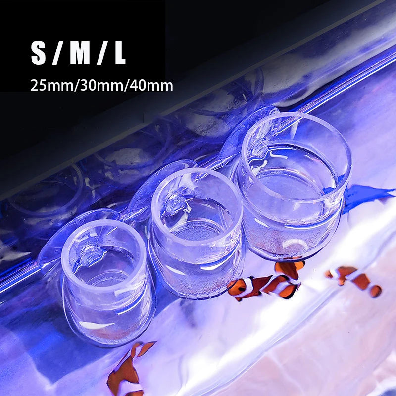 Clear Acrylic Aquarium Feeding Cup Ring Anti-drift Betta Fish Feeder