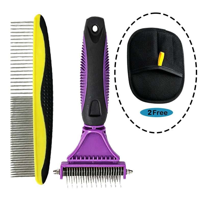 Two-Sided Grooming Brush for Cats and Dogs