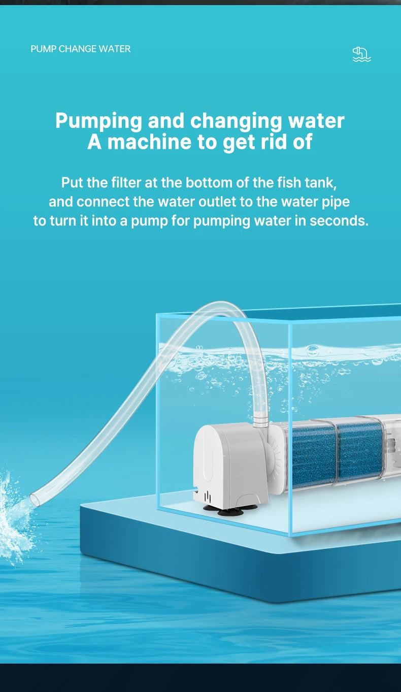 Pompe de filtre submersible pour aquarium