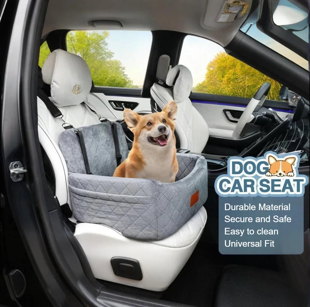 Washable Dog Car Seat with Removable Orthopedic Cushion