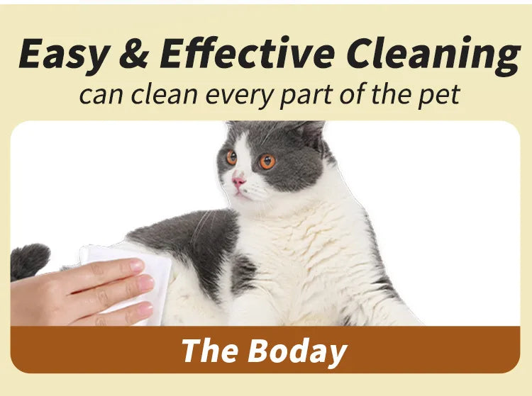 Plant-Based Deodorizing Pet Wipes for Sensitive Skin