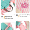 Striped Color-Block Dog Harness with Matching Leash