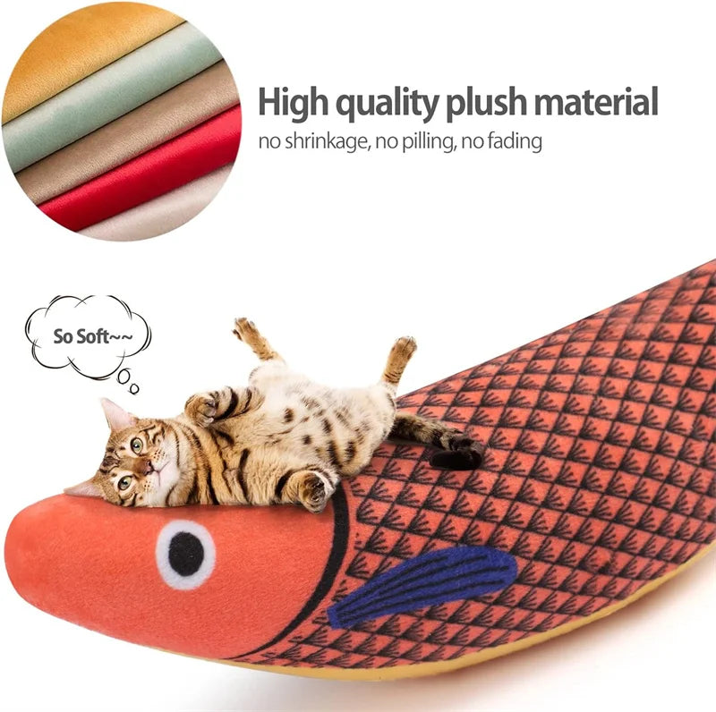 Jouet en Peluche Poisson à la Catnip pour Chats