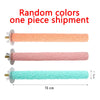 Colored Quartz Sand Bird Perch with Natural Wood Base